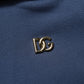 Blue Cotton Coral Logo Hooded Sweatshirt Sweater