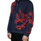 Blue Cotton Coral Logo Hooded Sweatshirt Sweater