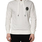 White Cotton Hooded Sweatshirt Sweater