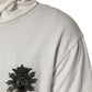 White Cotton Hooded Sweatshirt Sweater
