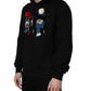 #dgfamily Black Cotton Hooded Men Sweatshirt Sweater