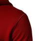 Red Embroidered Logo Hooded Full Zip Sweater