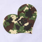 White Heart Shaped Camouflage Patch Men T-shirt