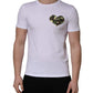White Heart Shaped Camouflage Patch Men T-shirt