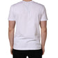 White DG Logo Print Short Sleeves Men T-shirt