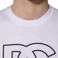 White DG Logo Print Short Sleeves Men T-shirt