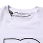 White DG Logo Print Short Sleeves Men T-shirt