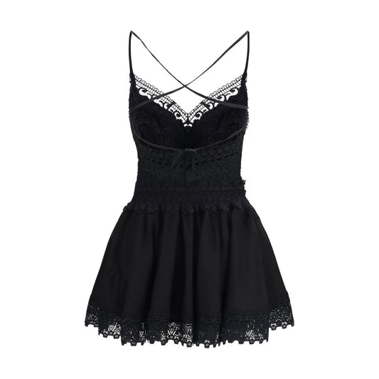Black Cotton Casual Dress