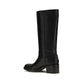Black Calf Leather Bos Taurus Flat Boots
