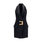 Black Wool Oves Aries Casual Dress