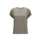 Beige Elastane Blouse