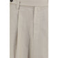 Beige Cotton Midi Skirt
