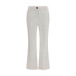 White Cotton Flared Pants