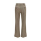 Brown Cotton Flared Pants
