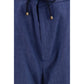 Blue Linen Bermuda Shorts