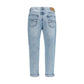 Blue Cotton Straight-Leg Jeans