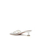 White Calf Leather Bos Taurus Sandals