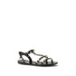 Black Rubber Flat Sandals
