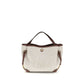 Beige Fabric Handbag