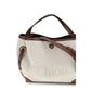 Beige Fabric Handbag