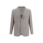 Beige Linen Full-Length Jacket