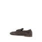 Beige Calf Leather Bos Taurus Slip-On Loafers