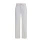 White Cotton High-Waisted Jean