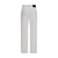 White Cotton High-Waisted Jean