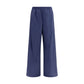 Blue Cotton Athletic Pants