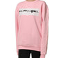 Pink Cotton Logo Long Sleeves Pullover Sweater