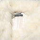 White Faux Fur Long Sleeves Coat Jacket