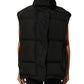 Black Polyester Sleeveless Padded Men Puffer Jacket