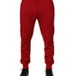 Red DG Logo Cotton Jogger Men Sweatpants Pants