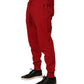 Red DG Logo Cotton Jogger Men Sweatpants Pants