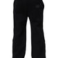 Black Drawstring Viscose Jogger Men Sweatpants Pants