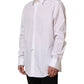 White Cotton Long Sleeves Men Dress Shirt