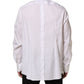 White Cotton Long Sleeves Men Dress Shirt