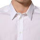 White Cotton Long Sleeves Men Dress Shirt