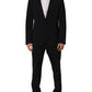 Black Wool Slim Fit Formal Men 2 Piece Suit