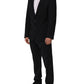Black Wool Slim Fit Formal Men 2 Piece Suit