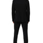 Black Wool Slim Fit Formal Men 2 Piece Suit
