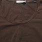 Brown Long Sleeves Round Neck Top