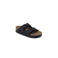 Black Synthetic Platform Sandals