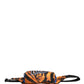 Brown Tiger Print Nylon Fanny Waist Pack Borse Men Bag