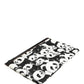 Black White Panda Print Nylon Clutch Men Pouch Borse Bag