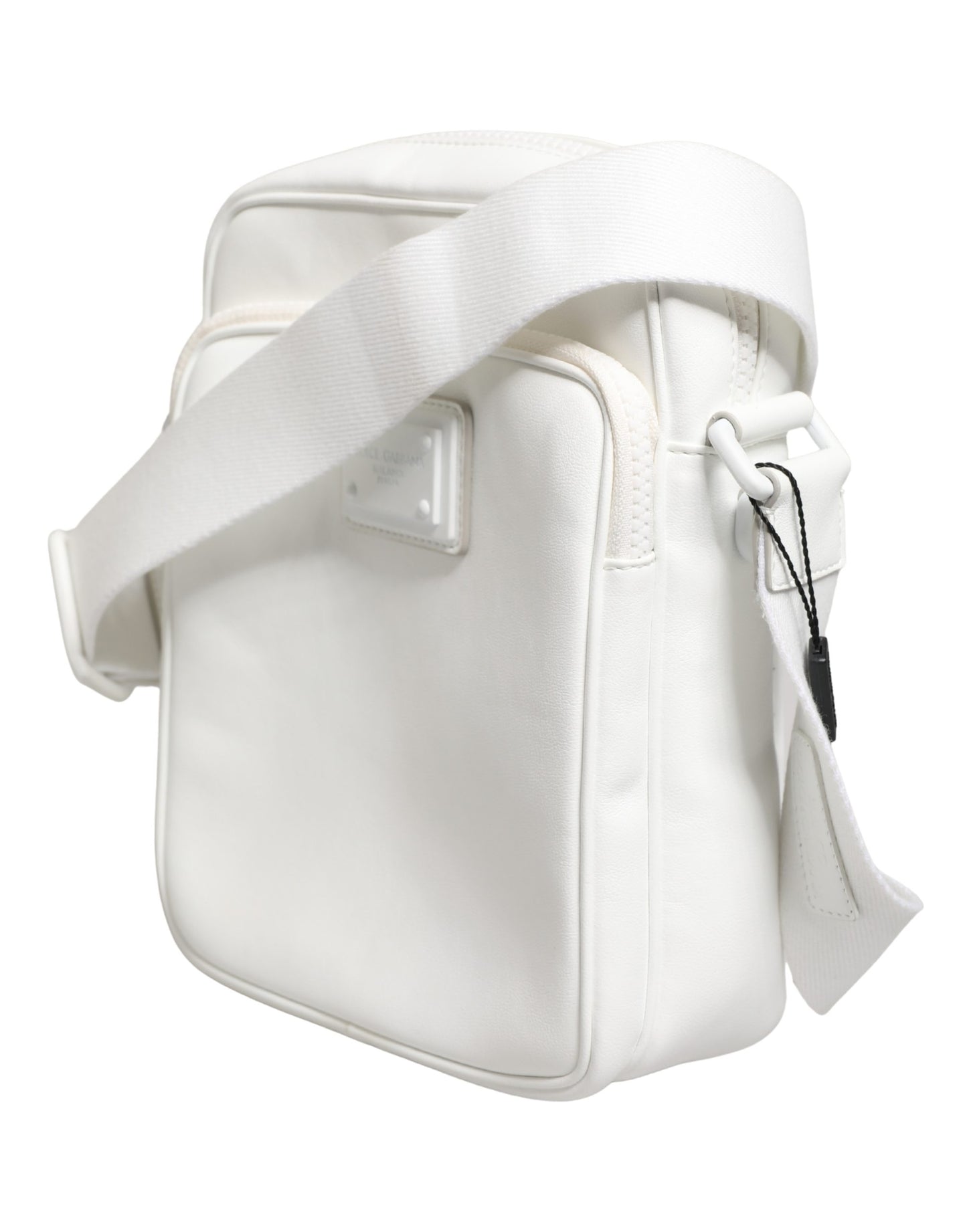 White Logo Plaque Crossbody Shoulder Borse Men Bag