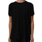 Black Wool Crew Neck Short Sleeves T-shirt