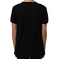 Black Wool Crew Neck Short Sleeves T-shirt