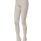 White High Heels Pumps Jersey Tights Shoes