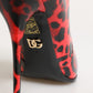 Red Leopard Cardinale Ankle Boots Shoes